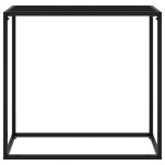 Vidaxl table console noir 80x35x75 cm verre tremp