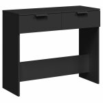 Vidaxl table console noir 90x36x75 cm bois d'ingnierie