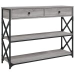 Vidaxl table console sonoma gris 100x28x75 cm bois d'ing�nierie