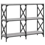 Vidaxl table console sonoma gris 100x28x80, 5 cm bois d'ing�nierie