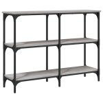 Vidaxl table console sonoma gris 100x29x75 cm bois d'ing�nierie