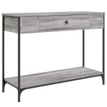 Vidaxl table console sonoma gris 100x34, 5x75 cm bois d'ingnierie