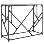 Vidaxl table console sonoma gris 100x40x80 cm bois d'ingnierie