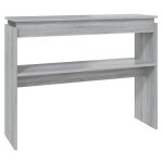 Vidaxl table console sonoma gris 102x30x80 cm bois d'ing�nierie