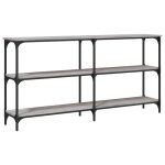 Vidaxl table console sonoma gris 150x29x75 cm bois d'ing�nierie