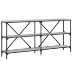 Vidaxl table console sonoma gris 160x30x75 cm bois d'ing�nierie et fer