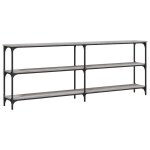Vidaxl table console sonoma gris 200x29x75 cm bois d'ing�nierie