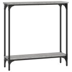 Vidaxl table console sonoma gris 75x22, 5x75 cm bois d'ingnierie