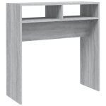 Vidaxl table console sonoma gris 78x30x80 cm bois d'ingnierie
