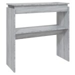 Vidaxl table console sonoma gris 80x30x80 cm bois d'ingnierie