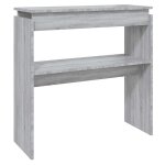 Vidaxl table console sonoma gris 80x30x80 cm bois d'ing�nierie