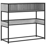 Vidaxl table console sonoma gris 90x35x80 cm bois d'ingnierie