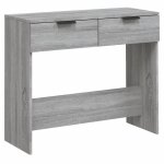 Vidaxl table console sonoma gris 90x36x75 cm bois d'ingnierie