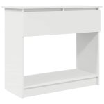 Vidaxl table console avec tiroirs blanc 85, 5x38, 5x74, 5 cm