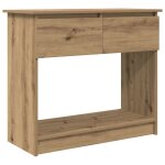 Vidaxl table console avec tiroirs ch�ne artisanal 85, 5x38, 5x74, 5 cm