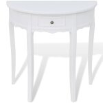 Vidaxl table console avec tiroir demi - ronde blanc Vidaxl table console avec tiroir demi - ronde blanc