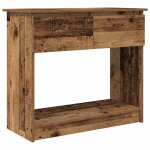 Vidaxl table console avec tiroirs vieux bois 85, 5x38, 5x74, 5 cm