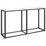 Vidaxl table console transparent 140x35x75, 5 cm verre tremp