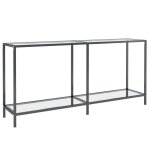 Vidaxl table console transparent 160x35x75, 5 cm verre tremp�