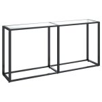 Vidaxl table console transparent 160x35x75, 5 cm verre tremp�