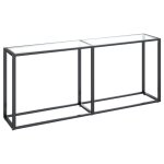 Vidaxl table console transparent 180x35x75, 5 cm verre tremp