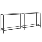 Vidaxl table console transparent 200x35x75, 5 cm verre tremp