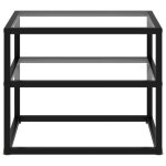 Vidaxl table console transparent 50x40x40 cm verre tremp�