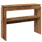 Vidaxl table console vieux bois 80x30x102 cm bois d'ingnierie