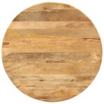 Vidaxl table  dner 110x78 cm bois de manguier massif et acier
