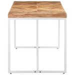 Vidaxl table � manger 140x70x76 cm bois massif d'acacia et de manguier