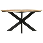 Vidaxl table  dner 150x76 cm bois de manguier massif brut