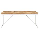 Vidaxl table  manger 180x90x76 cm bois massif d'acacia et de manguier