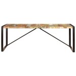 Vidaxl table  dner 220x100x75 cm bois de rcupration solide