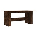 Vidaxl table  dner chne fum 180x90x76 cm bois d'ingnierie