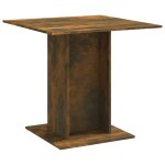Vidaxl table  dner chne fum 80x80x75 cm bois d'ingnierie