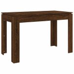 Vidaxl table � d�ner ch�ne marron 120x60x76 cm bois d'ing�nierie