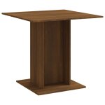 Vidaxl table  dner chne marron 80x80x75 cm bois d'ingnierie