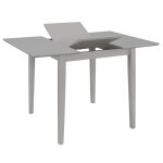 Vidaxl table à dîner extensible gris (80 - 120) x 80 x 74 cm mdf Vidaxl table à dîner extensible gris (80 - 120) x 80 x 74 cm mdf
