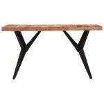 Vidaxl table à dîner noir 140x70x76 cm bois d'acacia solide Vidaxl table à dîner noir 140x70x76 cm bois d'acacia solide
