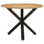 Vidaxl table à dîner ronde 100x100x75 cm bois de manguier brut Vidaxl table à dîner ronde 100x100x75 cm bois de manguier brut