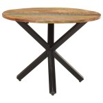 Vidaxl table � d�ner ronde 100x100x75 cm bois de r�cup�ration massif