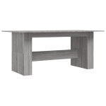 Vidaxl table � d�ner sonoma gris 180x90x76 cm bois d'ing�nierie