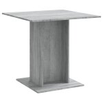 Vidaxl table  dner sonoma gris 80x80x75 cm bois d'ingnierie