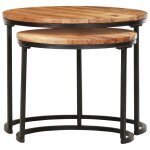 Vidaxl tables gigognes 2 pcs bois d'acacia massif