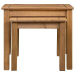 Vidaxl tables gigognes 2 pcs bois de pin massif assortiment panama