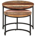 Vidaxl tables gigognes 2 pcs bois de r�cup�ration massif