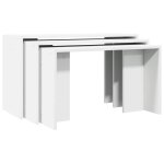 Vidaxl tables gigognes 3 pcs blanc bois d'ingénierie Vidaxl tables gigognes 3 pcs blanc bois d'ingénierie