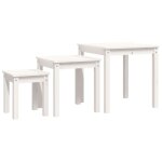 Vidaxl tables gigognes 3 pcs blanc bois de pin massif