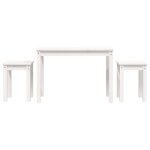 Vidaxl tables gigognes 3 pcs blanc bois de pin massif Vidaxl tables gigognes 3 pcs blanc bois de pin massif