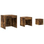 Vidaxl tables gigognes 3 pcs chne fum bois d'ingnierie